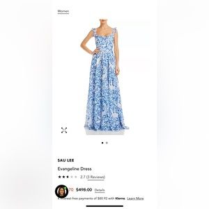 Blue floral Evangeline Dress